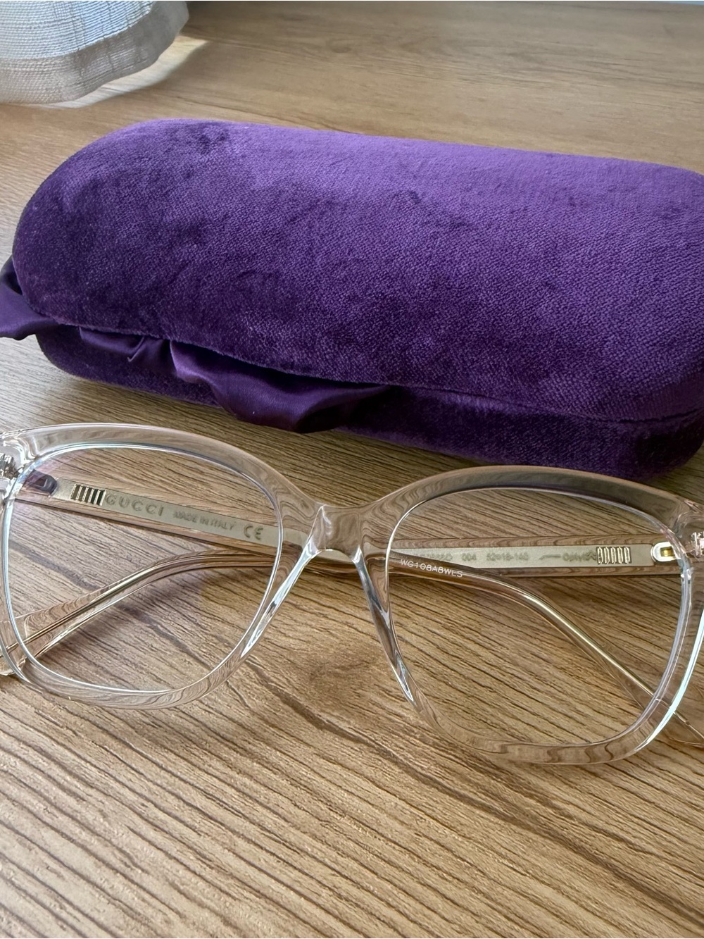 Gucci Clear Frame Bluelight Glasses